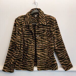 Supply & Demand Tiger Print Faux Fur Jacket – Size M